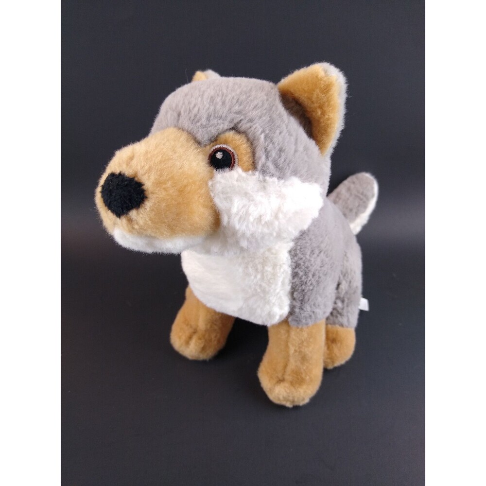 Wolf Dog Plush Aurora Eco Nation Standing Stuffed Animal Gray Husky